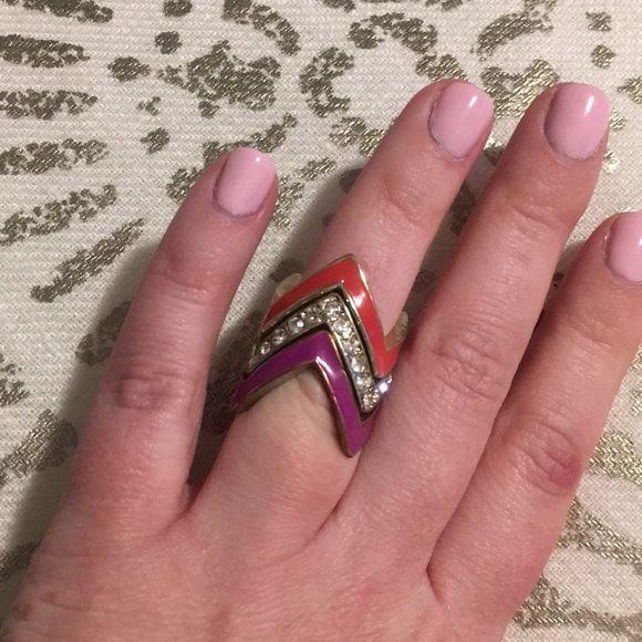 anthropologie | chevron ring stack - Picture 2 of 4